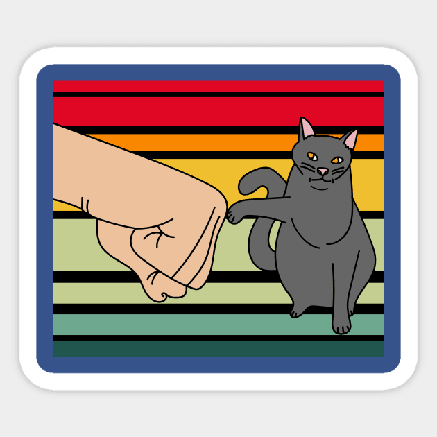 Best Retro Cat Owner Of All Time Sticker by flofin